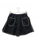 rosy monster（ロージーモンスター）の古着「effortless piping short pants/ﾊパイピング イージー ショート パンツ」｜ブラック