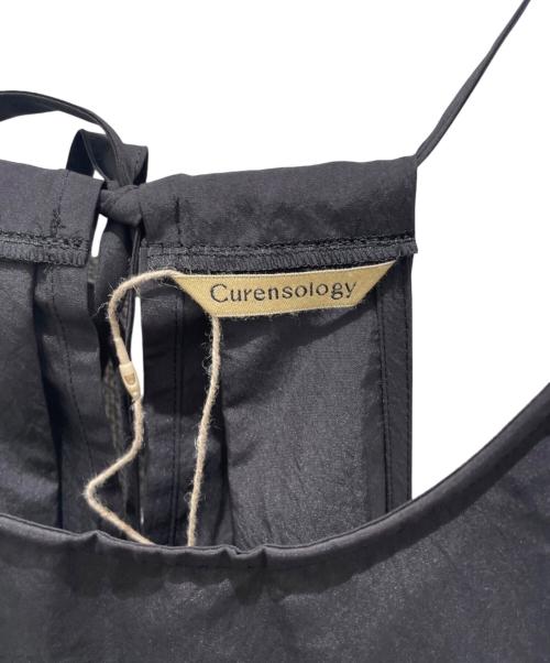 Curensology（カレンソロジー）Curensology (カレンソロジー) タフタキャミソールワンピース ブラック サイズ:Free 未使用品の古着・服飾アイテム