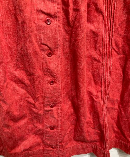 PINK HOUSE（ピンクハウス）PINK HOUSE (ピンクハウス) ピンタックデニムワンピース レッド サイズ:FREEの古着・服飾アイテム