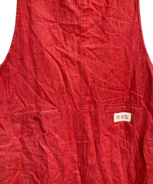 PINK HOUSE（ピンクハウス）PINK HOUSE (ピンクハウス) ピンタックデニムワンピース レッド サイズ:FREEの古着・服飾アイテム