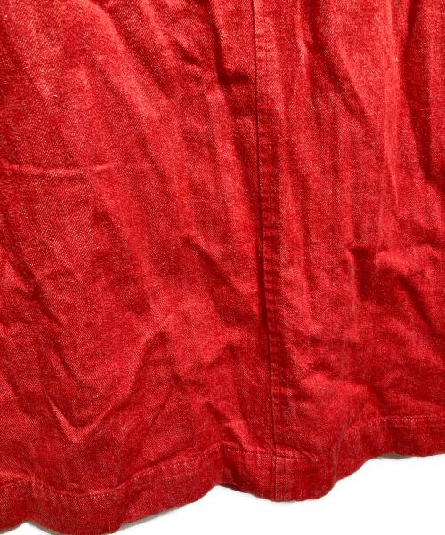 PINK HOUSE（ピンクハウス）PINK HOUSE (ピンクハウス) ピンタックデニムワンピース レッド サイズ:FREEの古着・服飾アイテム