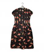 PINK HOUSEピンクハウス）の古着「皿チェリーワンピース/Cherry-print dress」｜ブラック