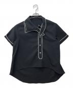 ）の古着「effortless piping tops」｜ブラック
