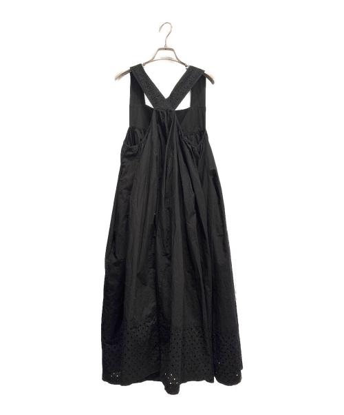 TAO COMME des GARCONS（タオ コムデギャルソン）TAO COMME des GARCONS (タオ コムデギャルソン) 裾カットワークレースキャミソールワンピース ブラック サイズ:Mの古着・服飾アイテム