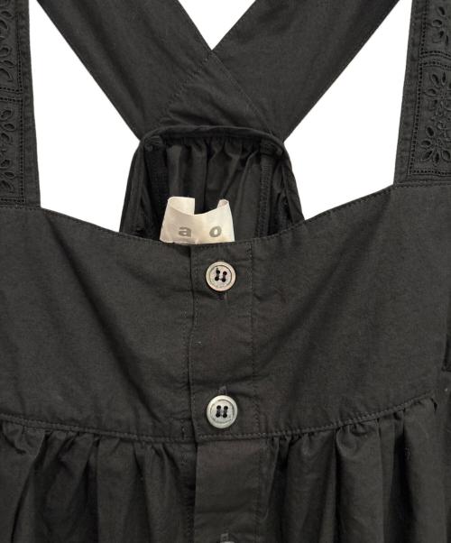 TAO COMME des GARCONS（タオ コムデギャルソン）TAO COMME des GARCONS (タオ コムデギャルソン) 裾カットワークレースキャミソールワンピース ブラック サイズ:Mの古着・服飾アイテム