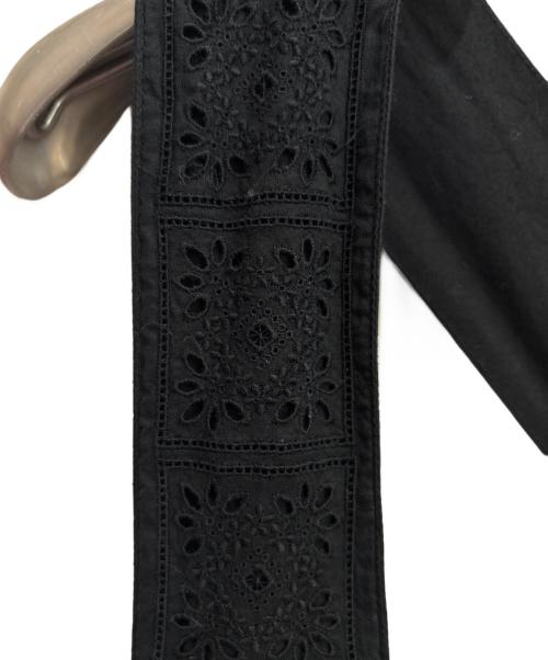 TAO COMME des GARCONS（タオ コムデギャルソン）TAO COMME des GARCONS (タオ コムデギャルソン) 裾カットワークレースキャミソールワンピース ブラック サイズ:Mの古着・服飾アイテム