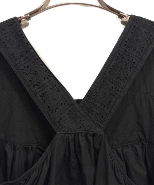 TAO COMME des GARCONS（タオ コムデギャルソン）TAO COMME des GARCONS (タオ コムデギャルソン) 裾カットワークレースキャミソールワンピース ブラック サイズ:Mの古着・服飾アイテム