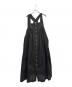 TAO COMME des GARCONS（タオ コムデギャルソン）の古着「裾カットワークレースキャミソールワンピース」｜ブラック