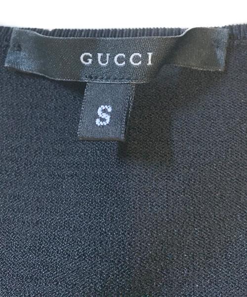 GUCCI（グッチ）GUCCI (グッチ) ノースリーブニットワンピース ブラック サイズ:Sの古着・服飾アイテム