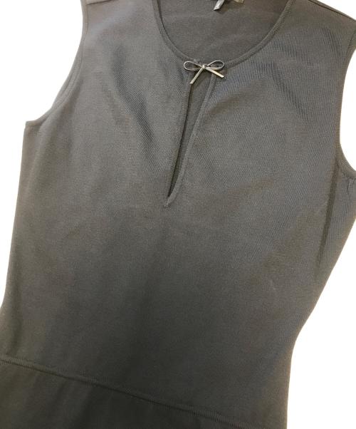 GUCCI（グッチ）GUCCI (グッチ) ノースリーブニットワンピース ブラック サイズ:Sの古着・服飾アイテム