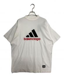 BALENCIAGA×adidas（バレンシアガ×アディダス）の古着「オーバーサイズTシャツ ネイビー」｜ホワイト