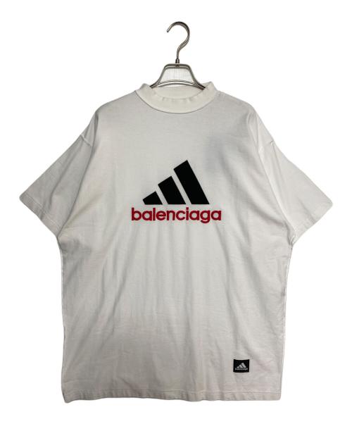 BALENCIAGA（バレンシアガ）BALENCIAGA (バレンシアガ) adidas (アディダス) オーバーサイズTシャツ ネイビー ホワイト サイズ:Lの古着・服飾アイテム