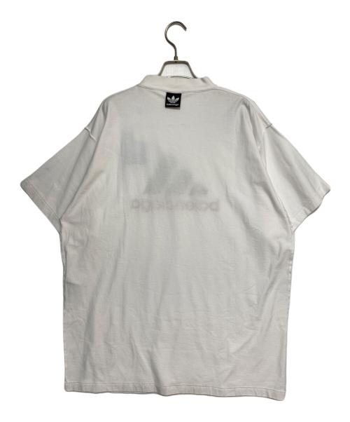 BALENCIAGA（バレンシアガ）BALENCIAGA (バレンシアガ) adidas (アディダス) オーバーサイズTシャツ ネイビー ホワイト サイズ:Lの古着・服飾アイテム