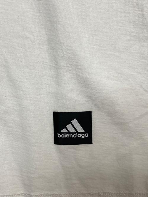 BALENCIAGA（バレンシアガ）BALENCIAGA (バレンシアガ) adidas (アディダス) オーバーサイズTシャツ ネイビー ホワイト サイズ:Lの古着・服飾アイテム
