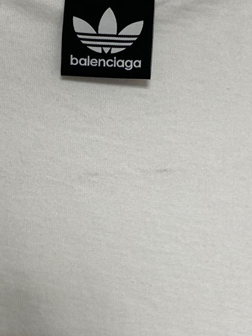 BALENCIAGA（バレンシアガ）BALENCIAGA (バレンシアガ) adidas (アディダス) オーバーサイズTシャツ ネイビー ホワイト サイズ:Lの古着・服飾アイテム