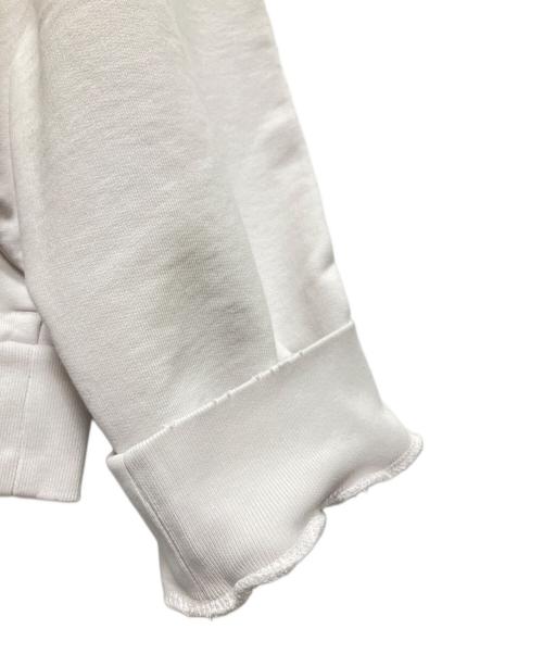 BALENCIAGA（バレンシアガ）BALENCIAGA (バレンシアガ) テープ タイプ リップド ポケット フーディ ホワイト サイズ:Mの古着・服飾アイテム