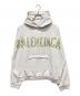BALENCIAGA（バレンシアガ）の古着「テープ タイプ リップド ポケット フーディ」｜ホワイト