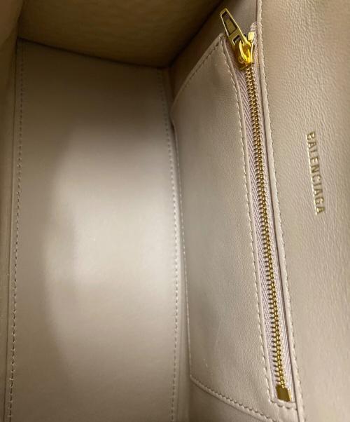 BALENCIAGA（バレンシアガ）BALENCIAGA (バレンシアガ) Hourglass ハンドバッグ スモール ベージュ サイズ:スモール/SMALLの古着・服飾アイテム