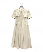 HER LIP TOハーリップトゥ）の古着「Nora Front Zip Dress」｜オフホワイト