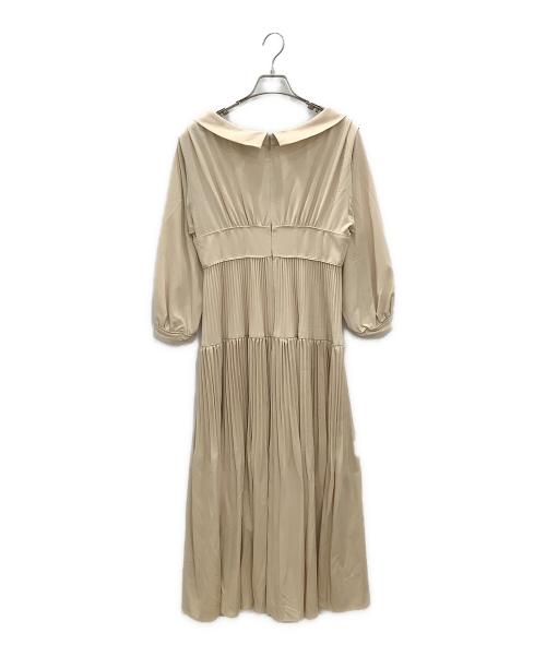 HER LIP TO（ハーリップトゥ）HER LIP TO (ハーリップトゥ) Pleated Open Shirt Dress ベージュ サイズ:M 未使用品の古着・服飾アイテム