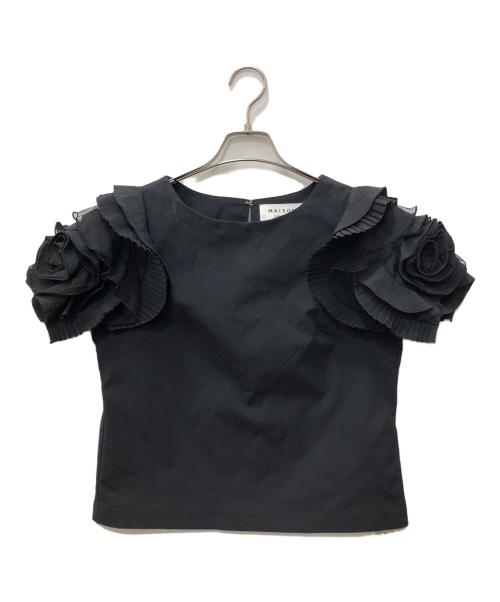 MAiSON HER LIP TO（メゾン ハーリップトゥ）MAiSON HER LIP TO (メゾン ハーリップトゥ) Rose Sleeve Top ブラック サイズ:SIZE Sの古着・服飾アイテム