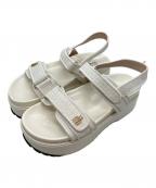 HER LIP TOハーリップトゥ）の古着「Trois Tweed Platform Sandals」｜ホワイト