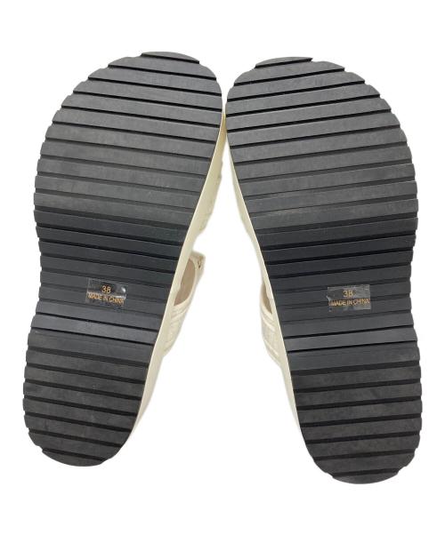 HER LIP TO（ハーリップトゥ）HER LIP TO (ハーリップトゥ) Trois Tweed Platform Sandals ホワイト サイズ:38の古着・服飾アイテム