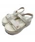 HER LIP TO（ハーリップトゥ）の古着「Trois Tweed Platform Sandals」｜ホワイト