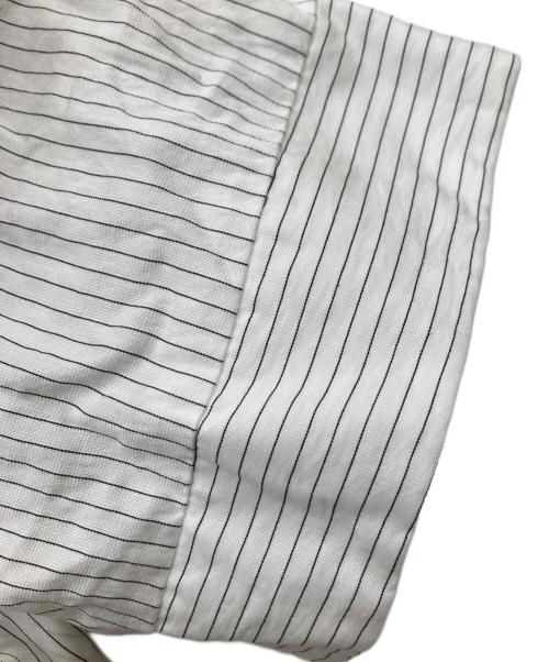 HER LIP TO（ハーリップトゥ）Her lip to (ハーリップトゥ) Striped Asymmetrical Shirt Dress ホワイト サイズ:Mの古着・服飾アイテム