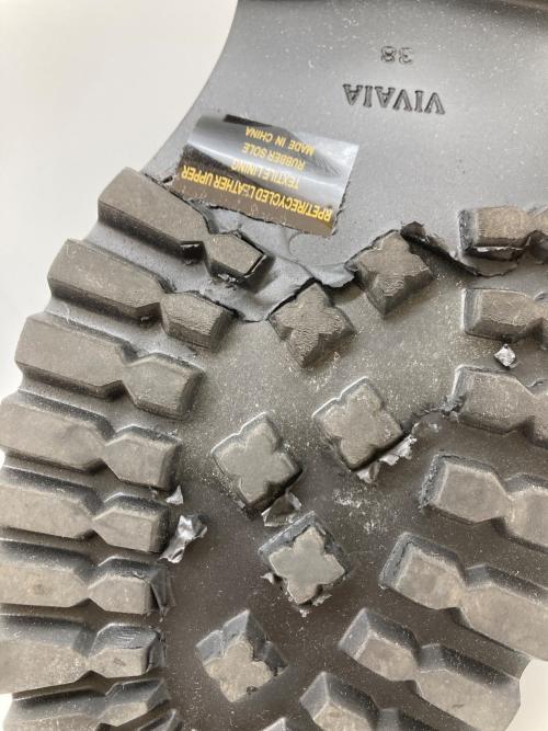 VIVAIA（ビバイア）VIVAIA (ビバイア) ラウンドトゥ 撥水加工 ラグソール レースアップ アンクルブーツ ブラック サイズ:38の古着・服飾アイテム