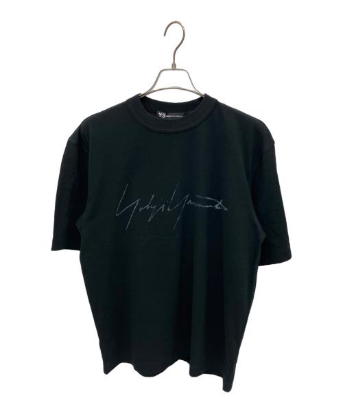 Y-3（ワイスリー）Y-3 (ワイスリー) M DISTRESSED SIGNATURE SS TEE ブラック サイズ:Sの古着・服飾アイテム