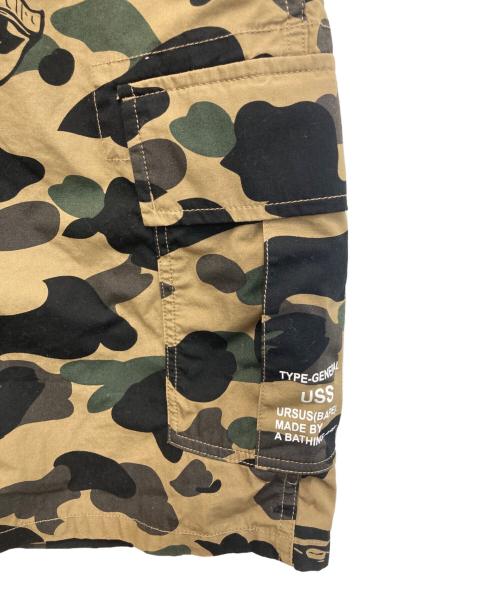 URSUS BAPE（アーサスベイプ）URSUS BAPE (アーサスベイプ) スカル・BAPE ファーストカモ ハーフパンツ ベージュ サイズ:Mの古着・服飾アイテム