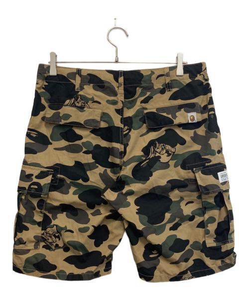 URSUS BAPE（アーサスベイプ）URSUS BAPE (アーサスベイプ) スカル・BAPE ファーストカモ ハーフパンツ ベージュ サイズ:Mの古着・服飾アイテム
