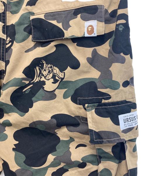URSUS BAPE（アーサスベイプ）URSUS BAPE (アーサスベイプ) スカル・BAPE ファーストカモ ハーフパンツ ベージュ サイズ:Mの古着・服飾アイテム