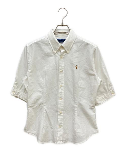 RALPH LAUREN（ラルフローレン）RALPH LAUREN (ラルフローレン) ボタンダウン半袖シャツ ホワイト サイズ:Sの古着・服飾アイテム