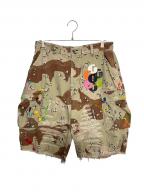 GALLERY DEPTギャラリー デプト）の古着「G PATCH CAMO CARGO SHORTS」｜ベージュ×ブラウン