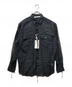 Midorikawaミドリカワ）の古着「ORGANDY SHIRT」｜ブラック
