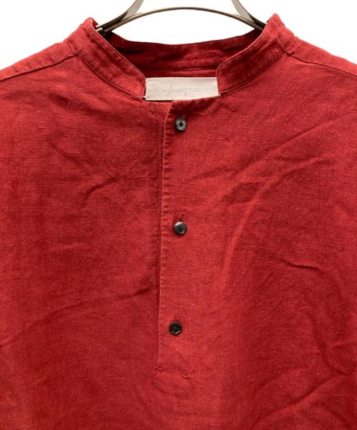 advent（アドベント）advent (アドベント) リネンプルオーバーシャツ レッド サイズ:5の古着・服飾アイテム