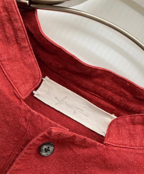 advent（アドベント）advent (アドベント) リネンプルオーバーシャツ レッド サイズ:5の古着・服飾アイテム