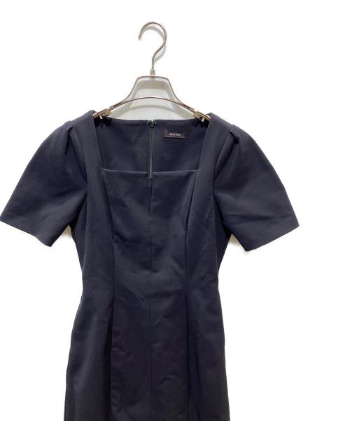 anuans（アニュアンス）anuans (アニュアンス) スクエアネックコクーンワンピース ネイビー サイズ:FREEの古着・服飾アイテム