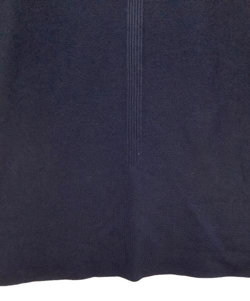 CFCL（シーエフシーエル）CFCL (シーエフシーエル) GARTER MOCK NECK SHORT SLEEVE TEE ネイビー サイズ:3の古着・服飾アイテム