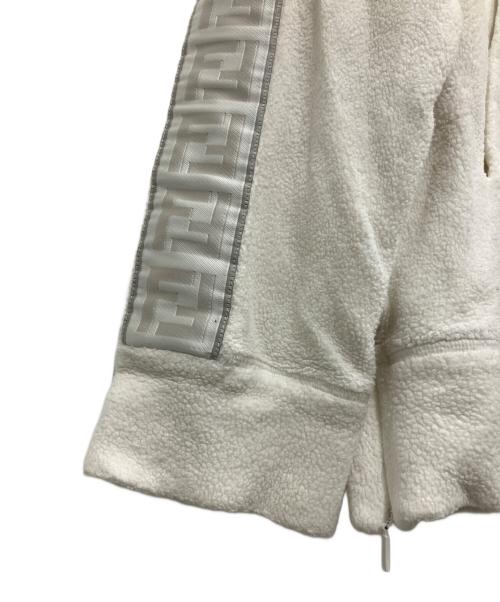 FENDI（フェンディ）FENDI (フェンディ) パイル ハーフジップパーカー ホワイト サイズ:Lの古着・服飾アイテム