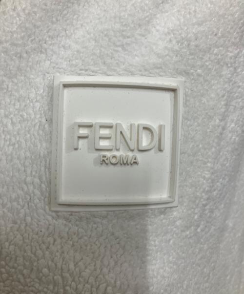 FENDI（フェンディ）FENDI (フェンディ) パイル ハーフジップパーカー ホワイト サイズ:Lの古着・服飾アイテム
