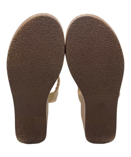 STACCATO（スタッカート）STACCATO (スタッカート) プルスコードストラップウェッジヒールサンダル ベージュ サイズ:23cmの古着・服飾アイテム