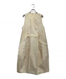 ENFOLD（エンフォルド）の古着「TUCK DRAPE DRESS」｜アイボリー