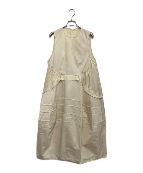 ENFOLD（エンフォルド）ENFOLD (エンフォルド) TUCK DRAPE DRESS アイボリー サイズ:36の古着・服飾アイテム