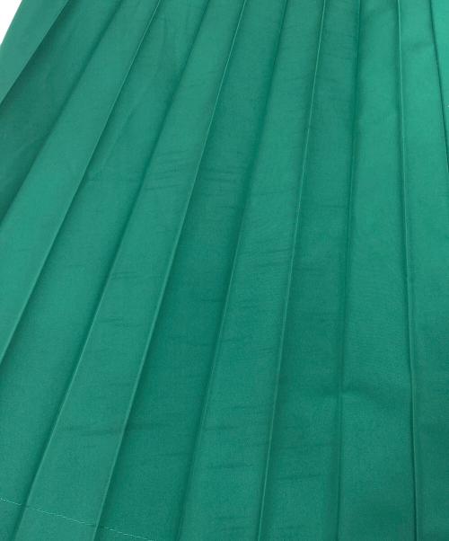 ebure（エブール）EBURE (エブール) ポリタフタプリーツ スカート グリーン サイズ:38の古着・服飾アイテム