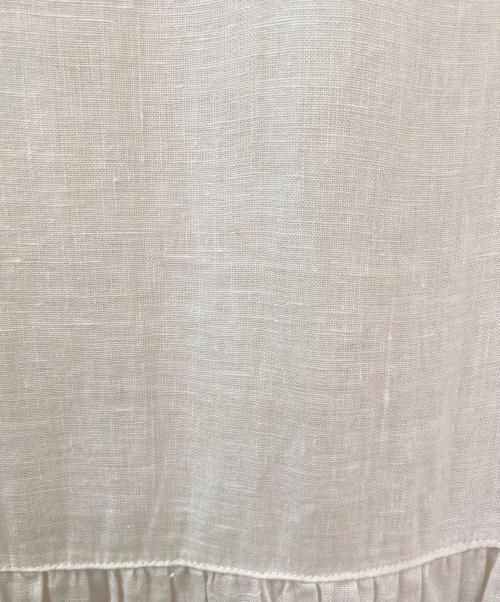 nest Robe（ネストローブ）nest Robe (ネストローブ) ラインマークレースギャザーワンピース アイボリー サイズ:Fの古着・服飾アイテム