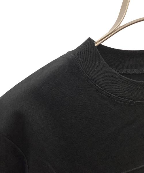 BORDERS at BALCONY（ボーダーズアットバルコニー）BORDERS at BALCONY (ボーダーズアットバルコニー) BACK FRILL TEE ブラック サイズ:38の古着・服飾アイテム