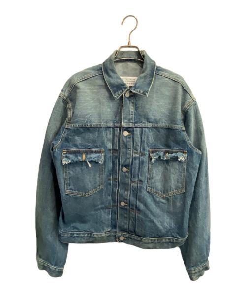 Maison Margiela（メゾンマルジェラ）Maison Margiela (メゾンマルジェラ) デストロイドデニムジャケット ブルー サイズ:48の古着・服飾アイテム